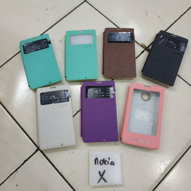 Flip case Nokia X flipcase book cover sarung buku buka tutup flipshell