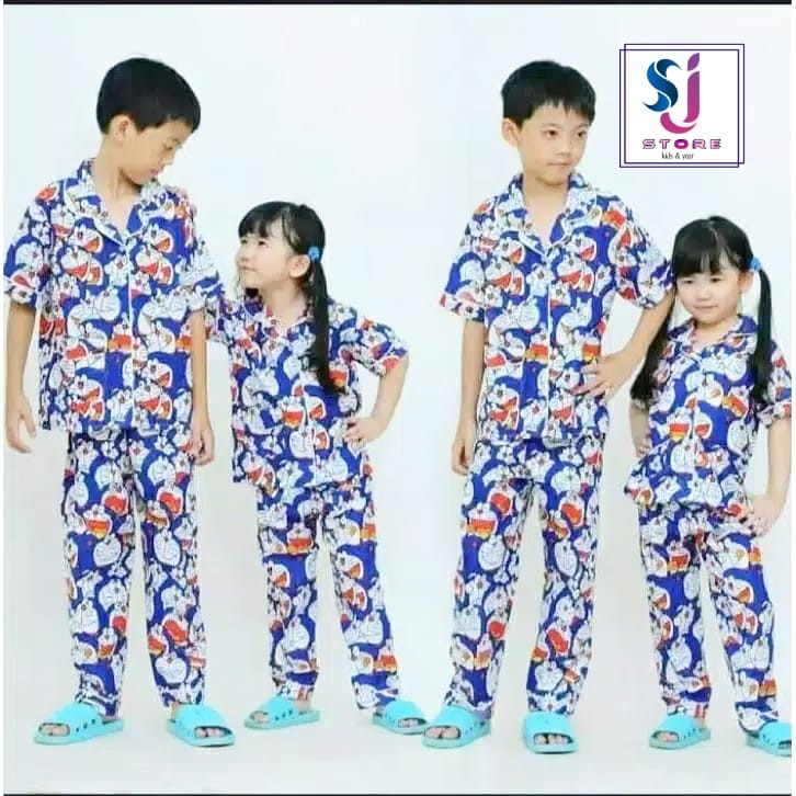 Piyama Anak Motif Doraemon 1 - 8 Tahun