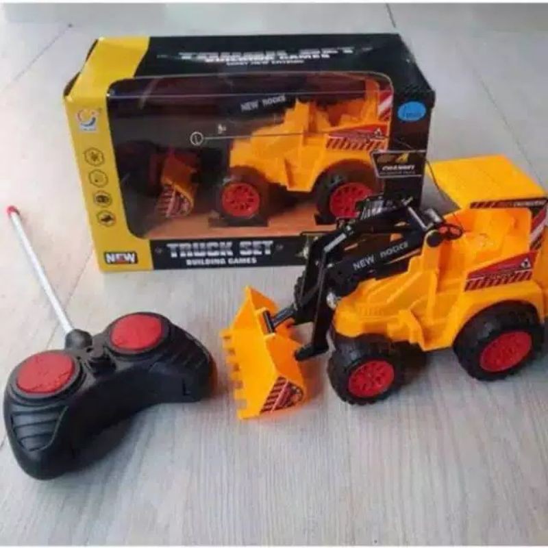 MAINAN MOBIL REMOTE CONTROL R/C TRUCK ESKAVATOR MINI / RC ESKAVATOR LOADER MINI MURAH