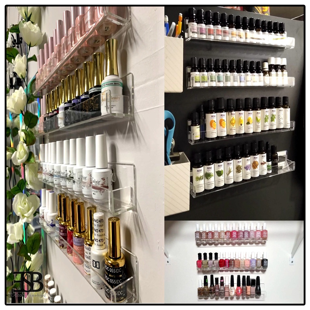 Rak Display Dinding Botol Kutek Acrylic / Akrilik Wall Display / Rak Tempel Tembok Multifungsi