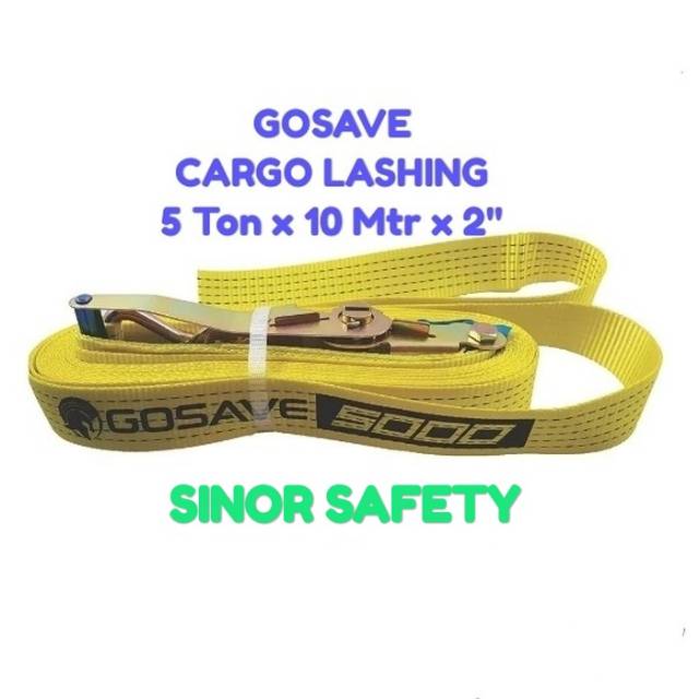 GOSAVE Webbing Cargo Lashing Belt Ratchet Tie Down Trackbelt Rachet 5Ton x 10Mtr