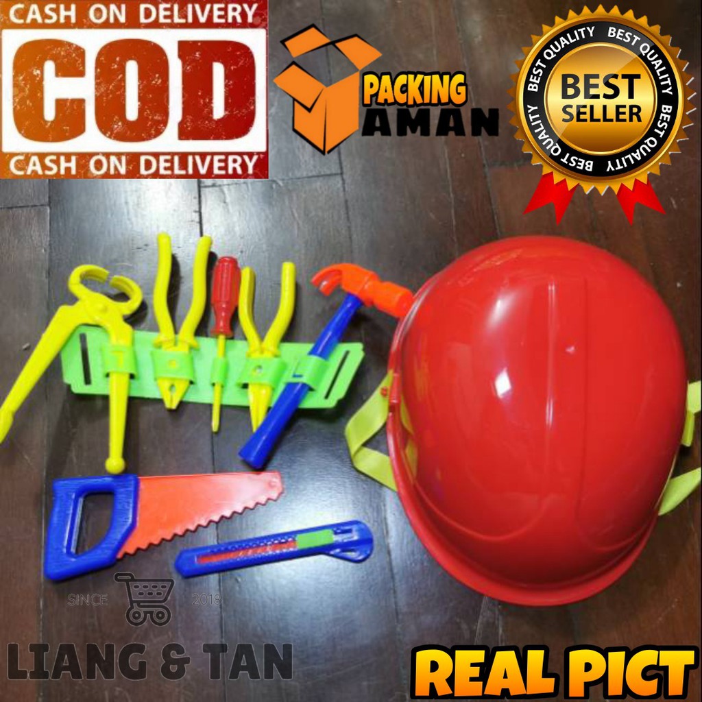 PROMO LE2 Mainan Anak Helm Perkakas Mainan Perkakas PROMO LE2 Mainan Anak Helm Perkakas Mainan Perkakas