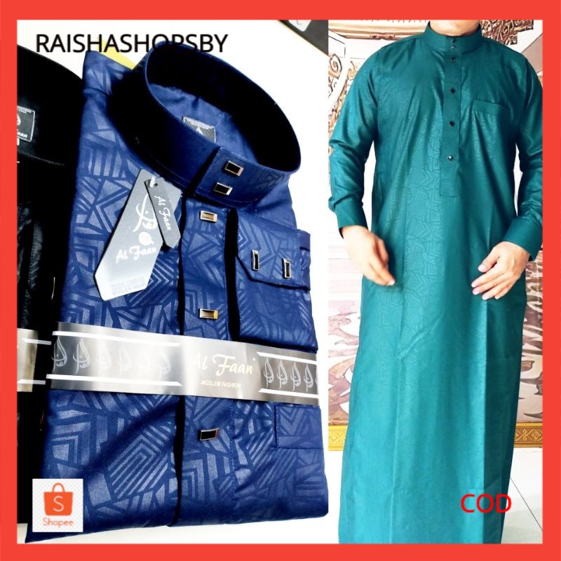 gamis jubah pria dewasa jubah mewah jubah embos jubah alfaan exclusive