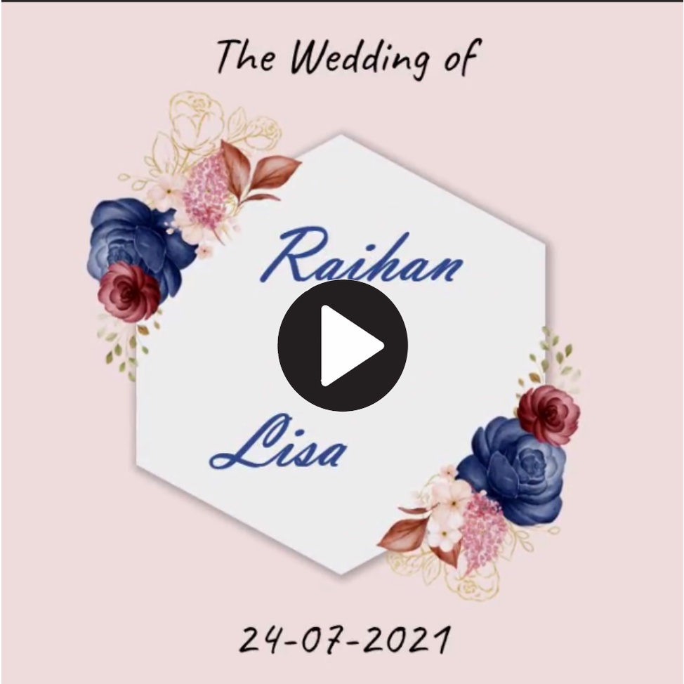 Undangan Pernikahan Digital Video || Digital Gambar || Undangan Kekinian || KODE D-3