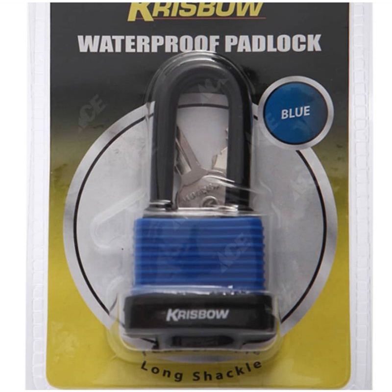 Ace Krisbow Gembok Tahan Air 40 Mm - Kunci Gembok Pagar Rumah Dan Motor Sepeda