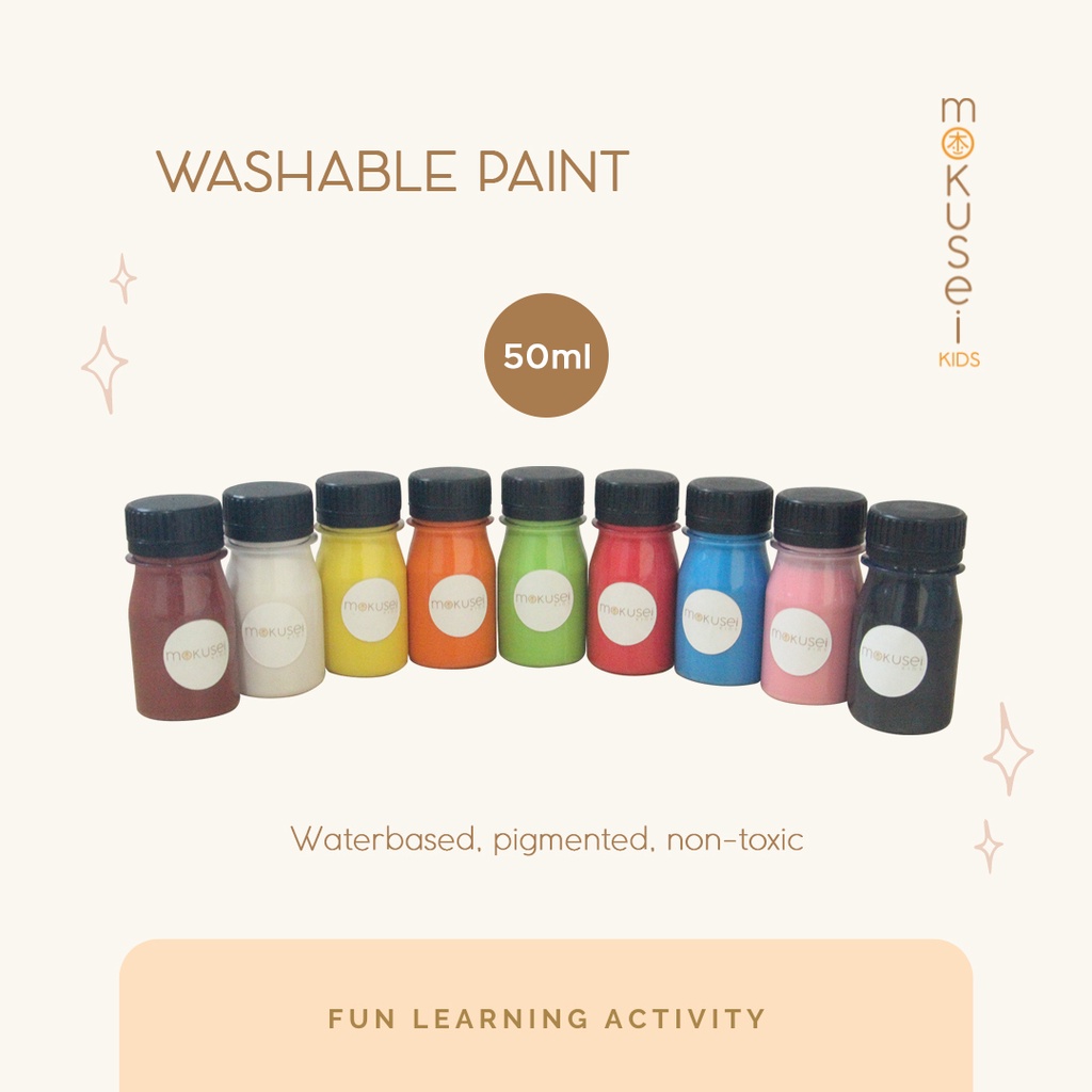 

Washable paint for kids | Cat lukis Mokusei Kids | Cat warna anak