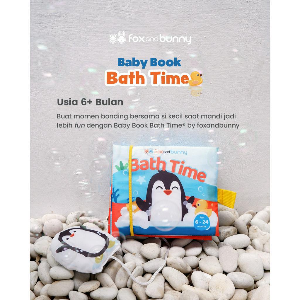 Foxandbunny - Baby Book Bath Time | Mainan Edukasi Anak Usia 6+ Bulan | Mainan Bayi 6 Bulan