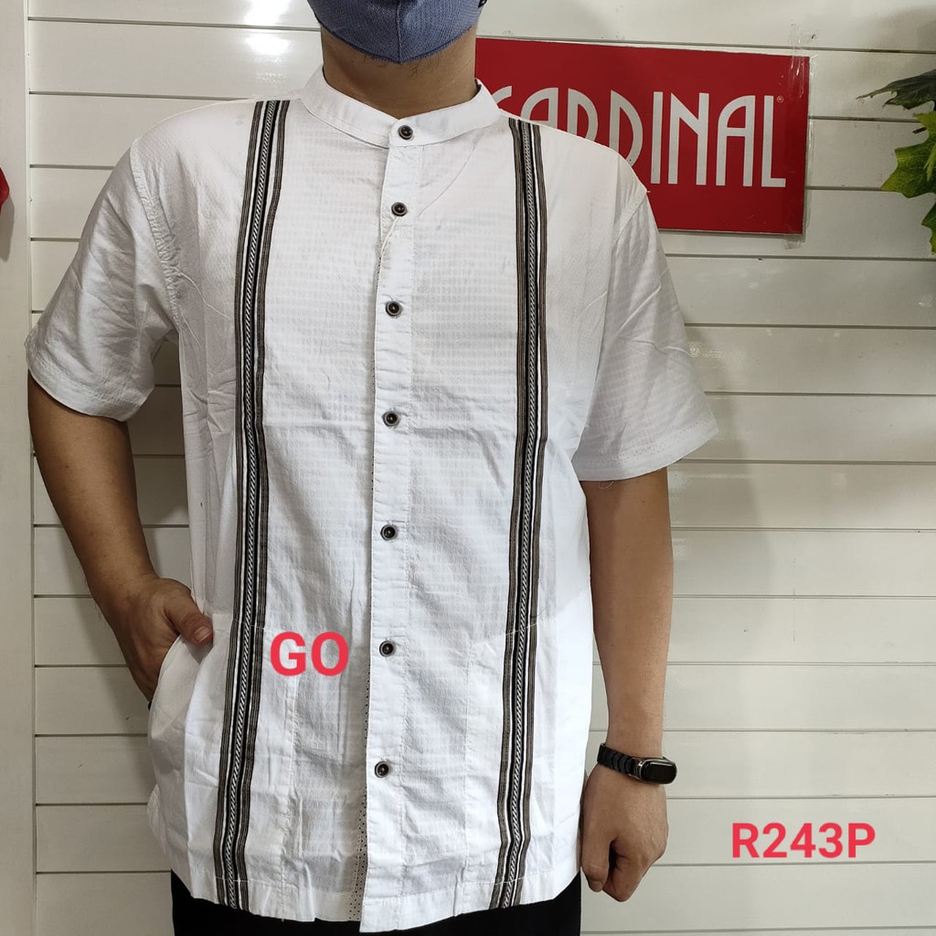 gof XL CARDINAL KEMEJA KOKO Taqwa Pakaian Pria Original Baju Muslim Salur Lengan Pendek Kekinian TBS