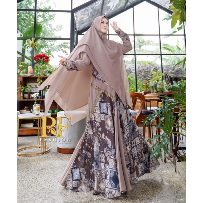 Cantika Syari RF Fashion by Rayhan Co. Mocca Ceruty Import