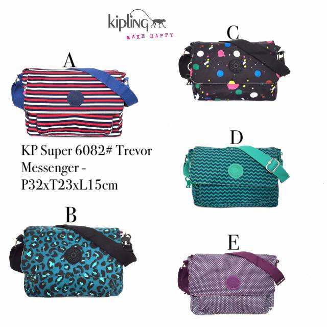 Tas Selempang Wanita Cewek Kipling KP Super 6082 TREVOR Messenger awet ringan anak remaja perempuan