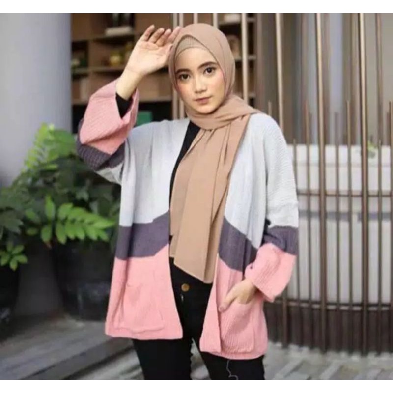 SWEATER RAJUT - KANIA CARDY - KARDIGAN RAJUT WANITA - SWEATER RAJUT - SWEATER WANITA HIJAB