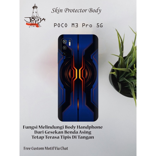 Dapat 2pcs Garskin HP POCO M3 PRO 5G Motif wall - Free Custom Motif