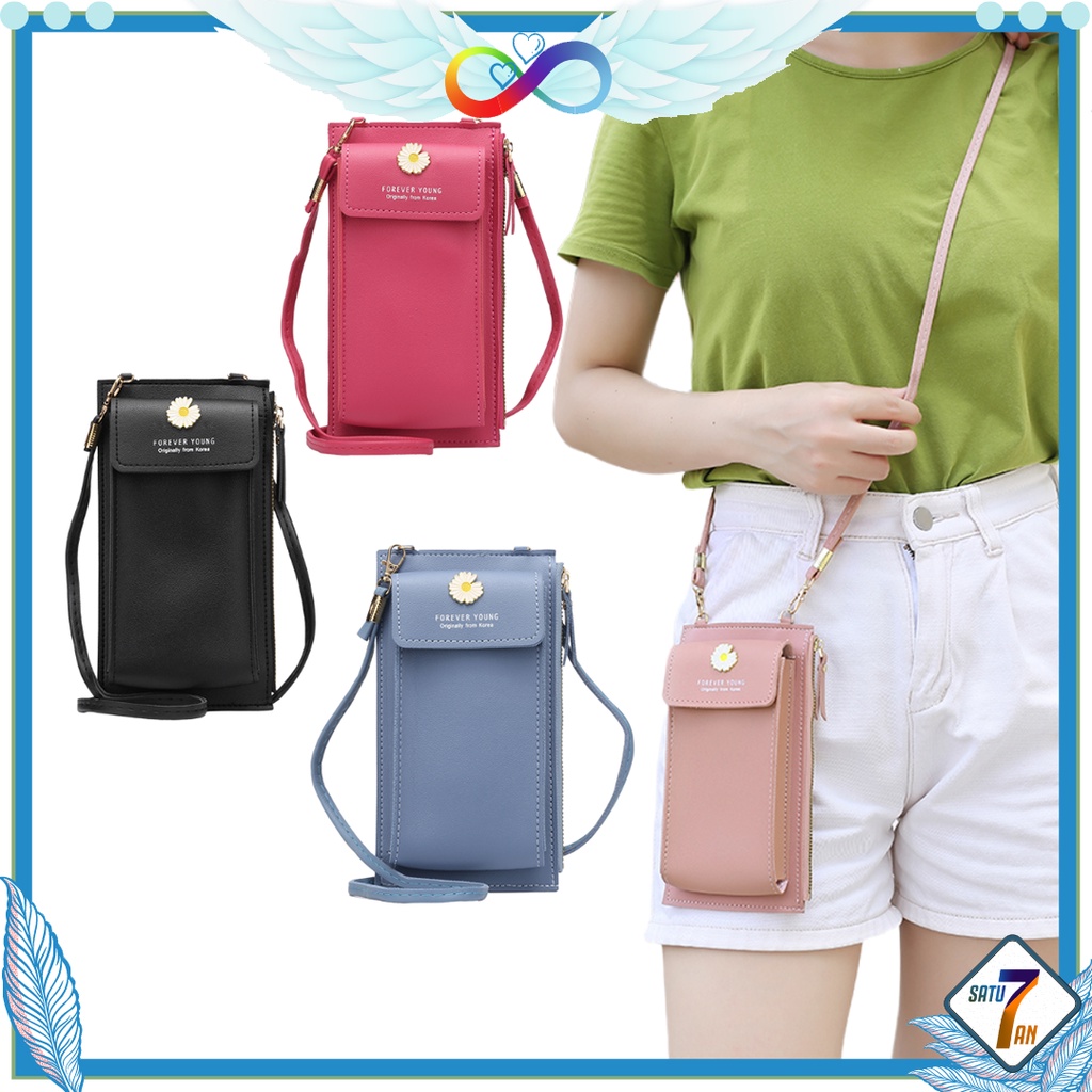 Tas Selempang Wanita Mini Dompet Pocket Tempat Hp Tas Korea Tas Bahu Cewek Sling Bag Women PU Satu7an T282