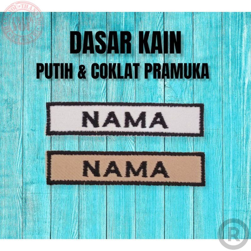 NAMA DADA SEKOLAH/EMBLEM/BADGE/BORDIR NAMA Terbaru Bordir Nama Bordir Nama Custom Nama dada