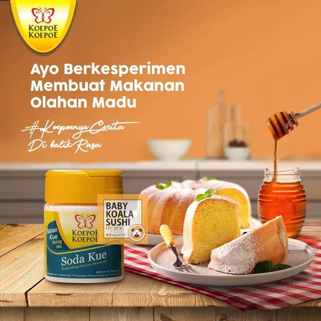 KOEPOE Pengembang Soda Kue &amp; Baking Powder 45 g