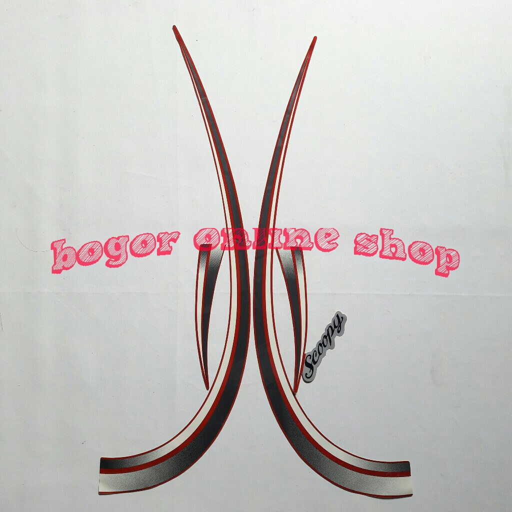 striping stiker motor scoopy 2012 merah