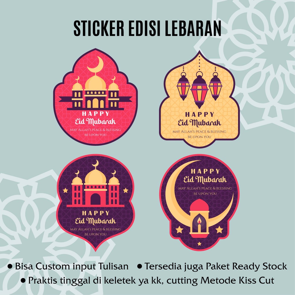 

Artomaringi Stiker Idul Fitri/Stiker Lebaran/Stiker Ucapan Hari Raya F 15