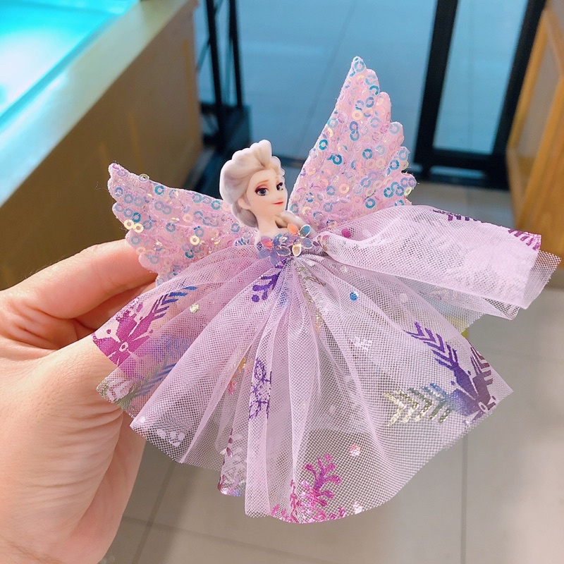 JEPIT RAMBUT ANAK KARAKTER PRINCESS FROZEN RUMBAI KOREA