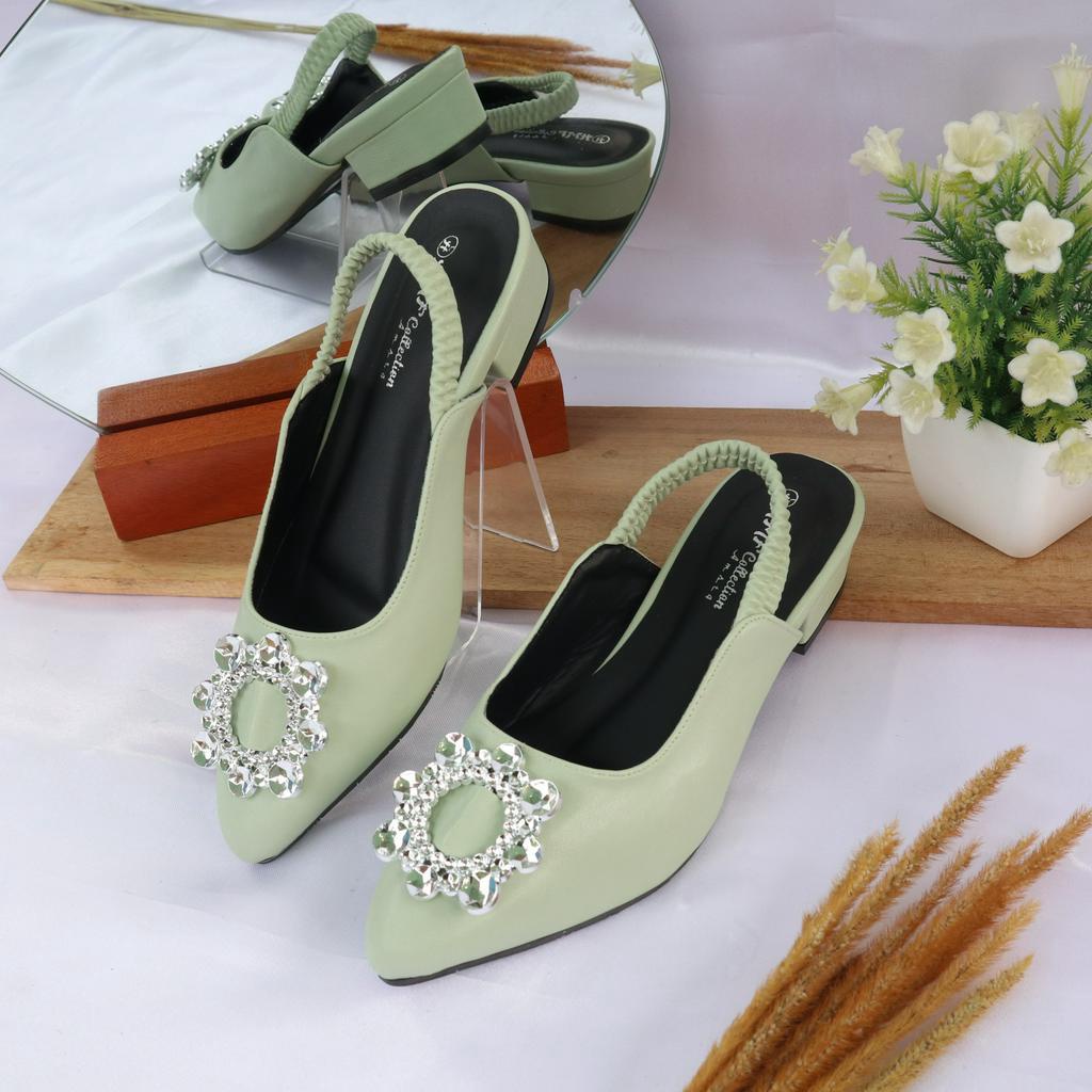 HMF Coopi Sepatu Heels Mules Wanita 3 cm MT15