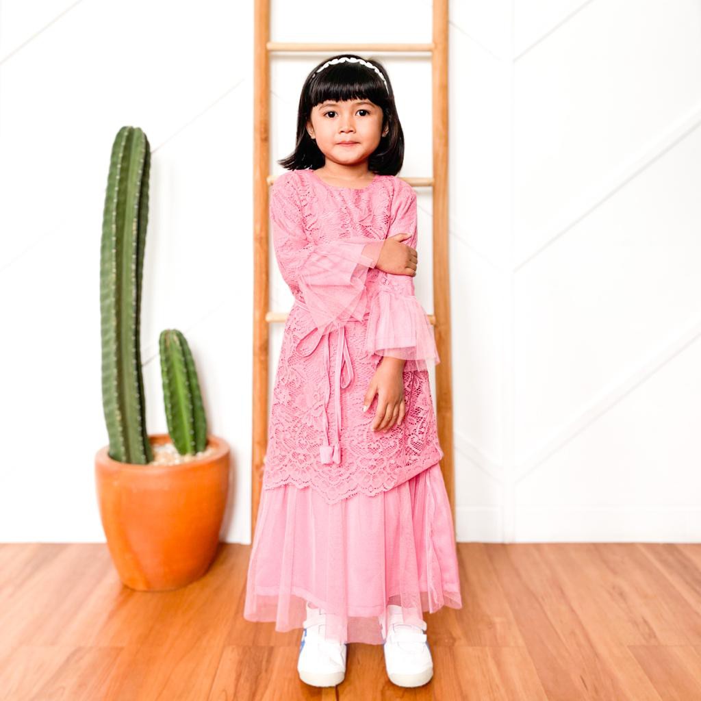 Humaira Kids - gamis pesta / dress anak/ brukat anak / dres kondangan anak / gamis anak / baju pesta