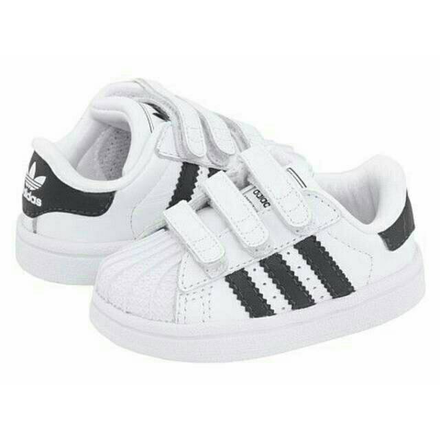 Adidas Stripe Black Superstar tanpa lampu Big Size