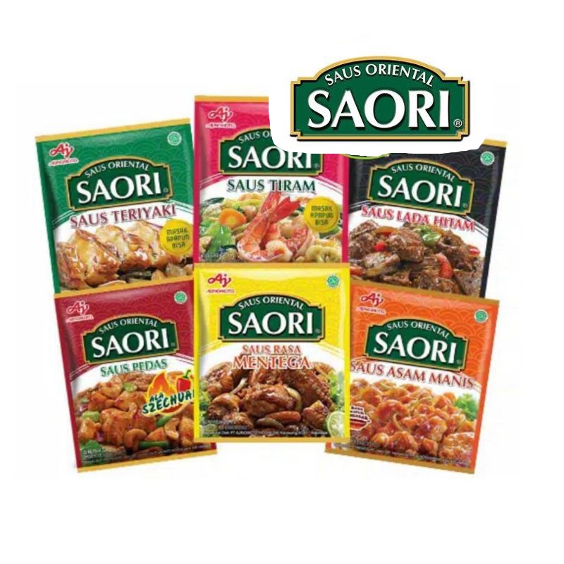 SAORI - SAORI SAUS LADA HITAM - SAORI SAUS ASAM MANIS - SAORI SAUS MENTEGA - SAORI SAUS PEDAS ALA SZECHUAN - saori 23 ml - saori sachet - saori 270 ml - saori 133 ml