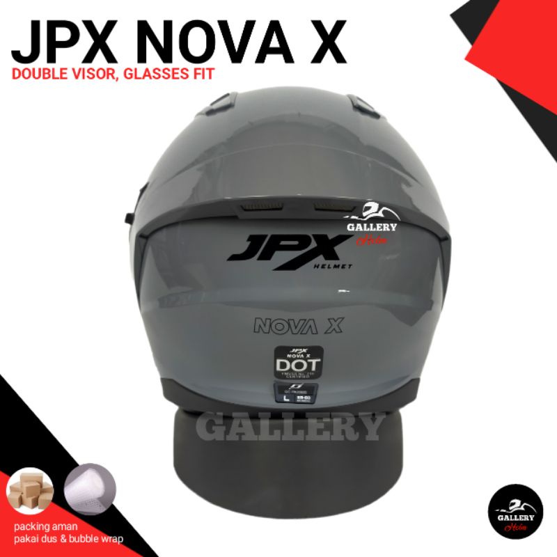 HELM JPX NOVA X DARK GREY GLOSSY | MODEL NJS KAIROZ-2