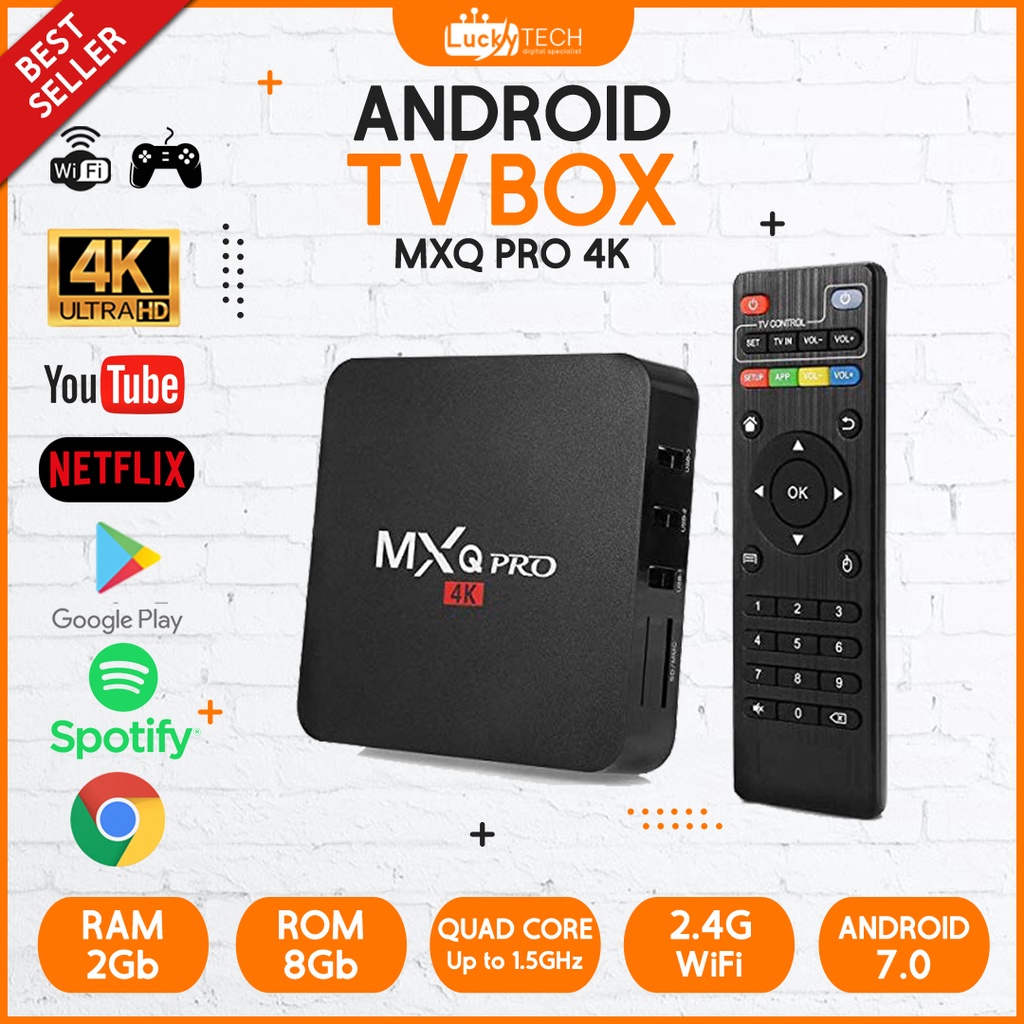 SALE Smart Android TV BOX MXQ pro 4K FREE APP TV LOKAL Ram 2Gb Rom 16Gb Android 7+ Receiver TV Digit