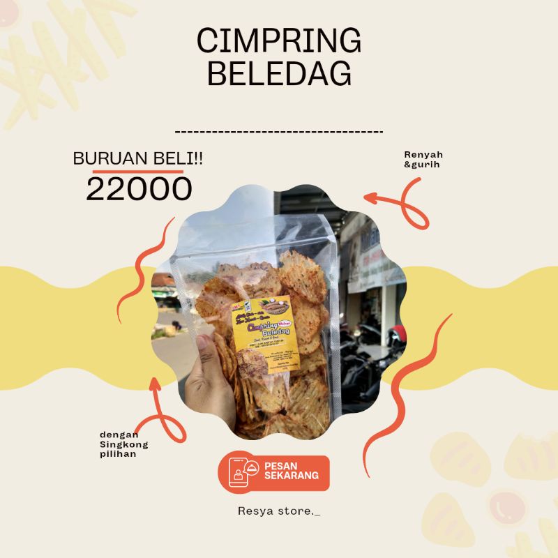 

Cimpring Beledag makanan ringan 200gram.