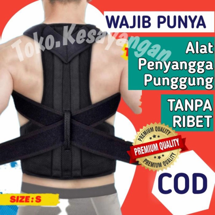 Alat Terapi GI25 Alat Terapi Korset Olahraga Penyangga Penegak Pelurus Punggung - S(G8B3) Alat Pijat