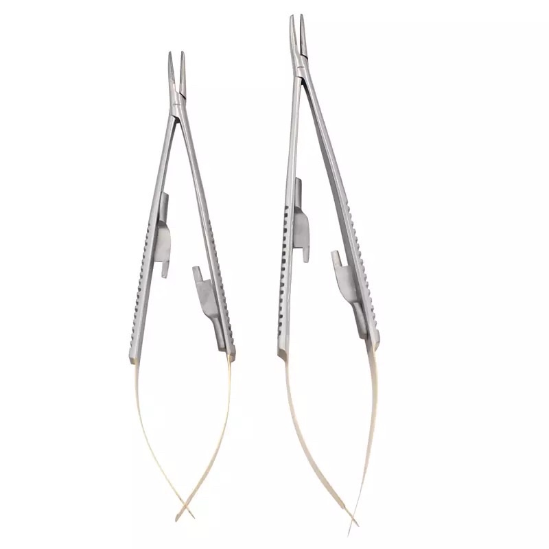 Castroviejo micro Dental needle holder straight with lock lurus forceps surgery tang gigi gusi