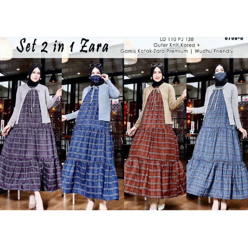 GAMIS ZARA PREMIUM/GAMIS KOTAK" ZARA/DRESS ZARA OUTER