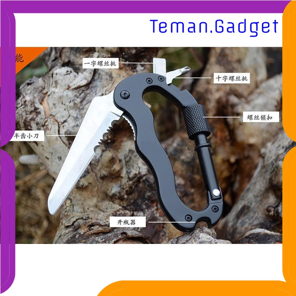 TG-IDI KNIFEZER Karabiner Pisau Lipat 5in1 Knife Survival EDC - RB-999B