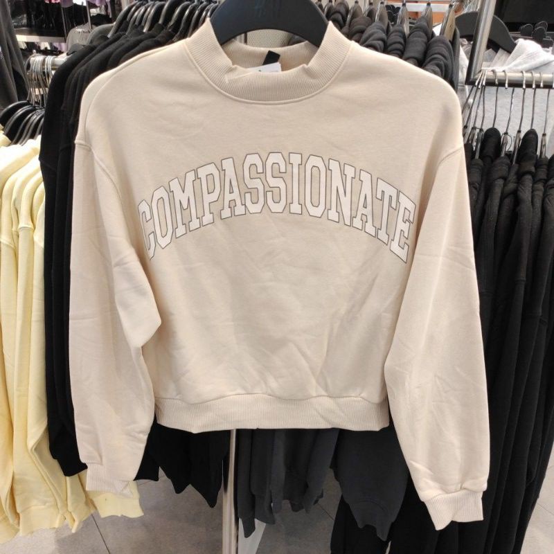 COMPASSIONATE Sweater wanita Bahan Flece