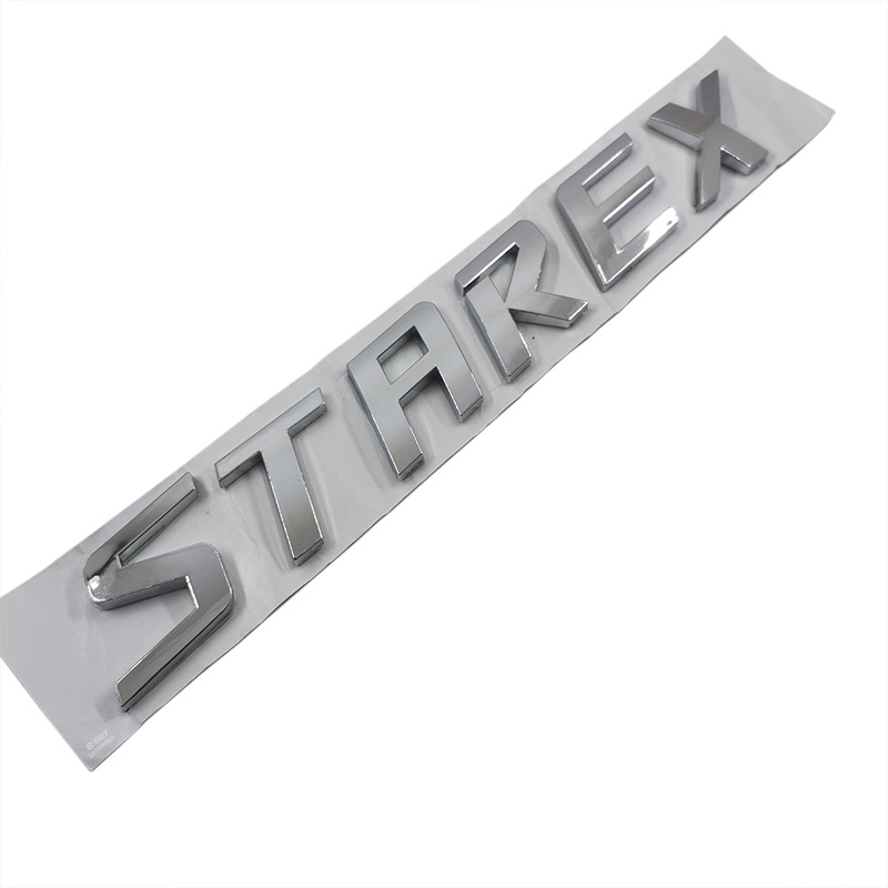 1pc Stiker Emblem Logo STAREX Bahan ABS Krom Untuk Bagasi Belakang Mobil HYUNDAI STAREX