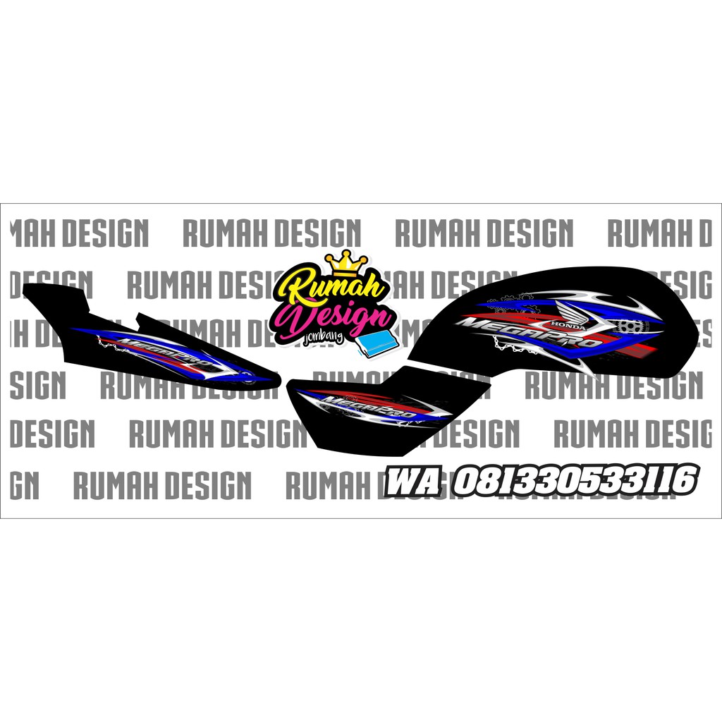 Sticker Striping Custom Mega Pro Hiu Lightning Shopee Indonesia