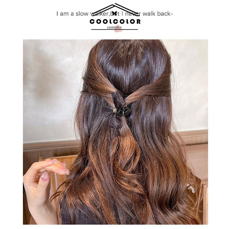 COD Double Sided Mesh Bow Kecil Ambil Klip Sisi Bang Clip Aksesoris Rambut- cl