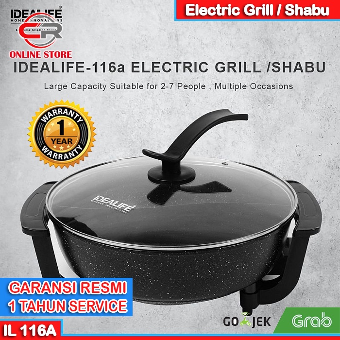 IDEALIFE - Electric Grill / Shabu - Panci Shabu Shabu Listrik - IL-116A