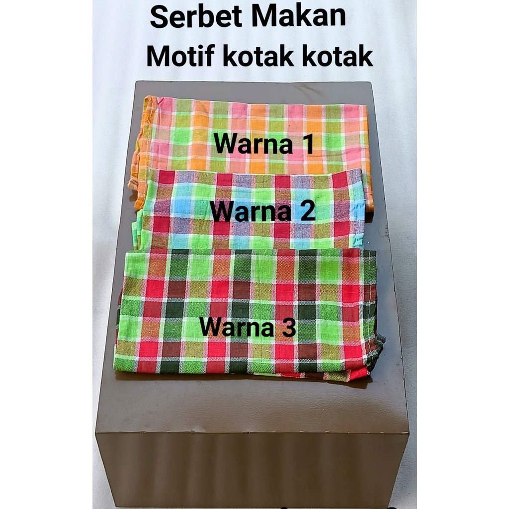 Serbet Makan Motif Kotak Kotak