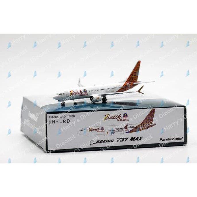 Unik Panda 1/400 B737-Max8 Batik Air Malaysia "9M-Lrd" Hot Sale