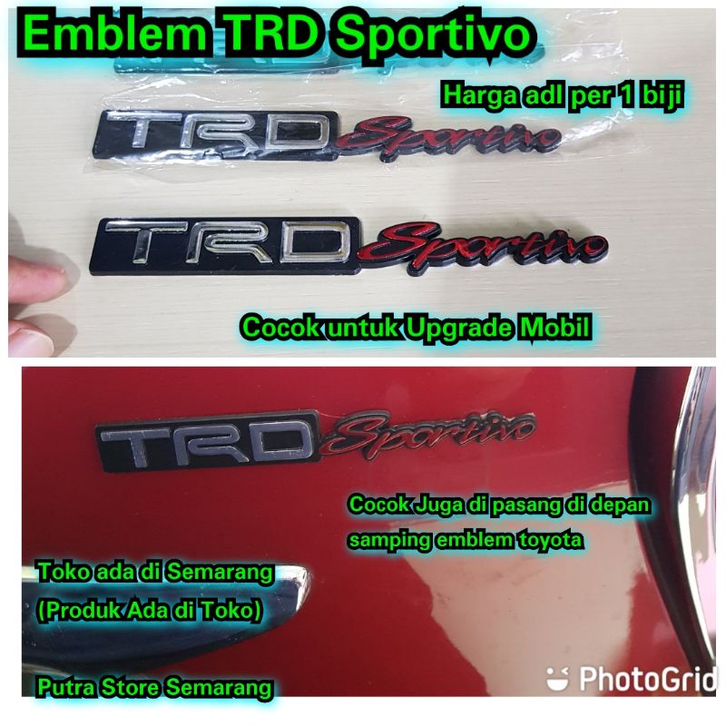 Emblem trd sportivo Mobil Stiker trd sportivo timbul bagus Emblem mobil trd sportivo