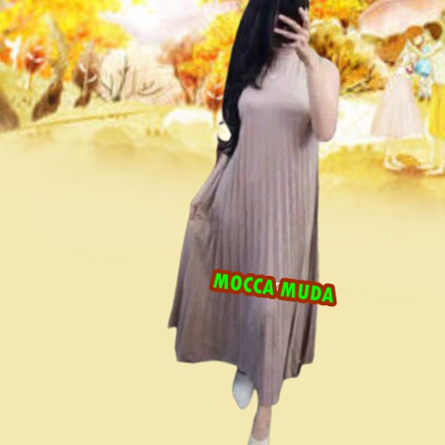 BISA COD BAJU GAMIS DRESS PLISKET PANJANG TANPA LENGAN  NEW DISTRO LONG DRESS GAMIS PLISKET IMPORT