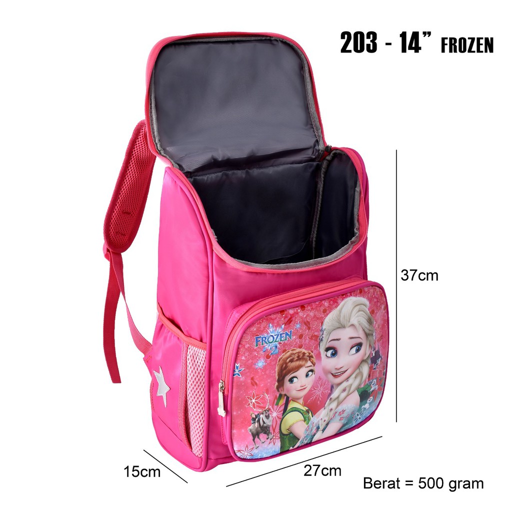 Tas Sekolah Cartoon 203-14 Girls Tas Anak Fashion Ransel Double Decker Motif LOL,Unicorn,Frozen