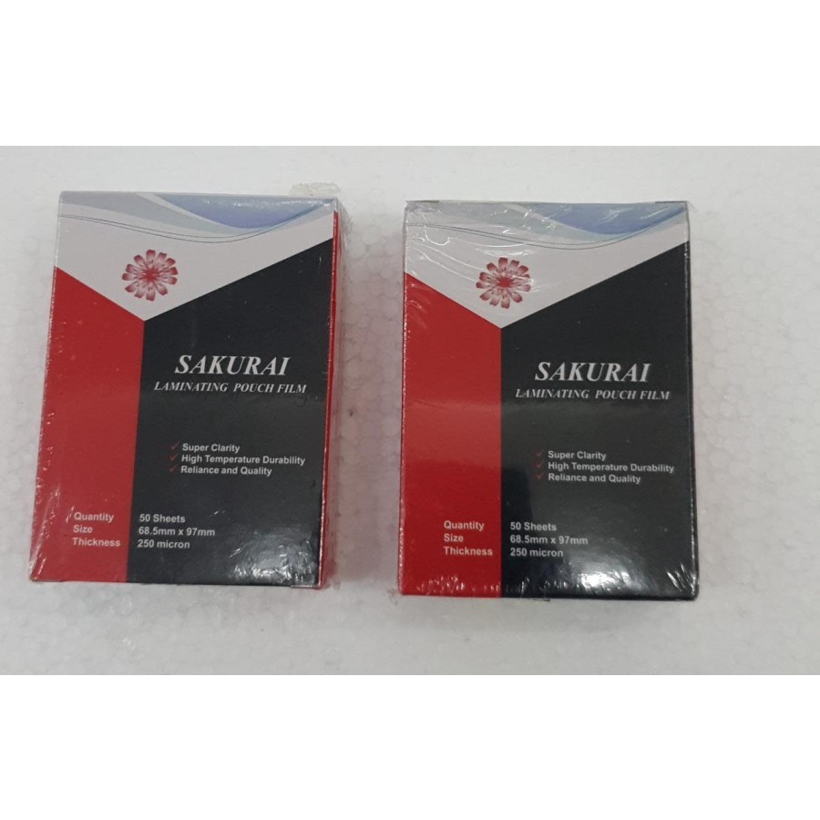 

PLASTIK LAMINATING SAKURAI KTP 250mic (50sheet)