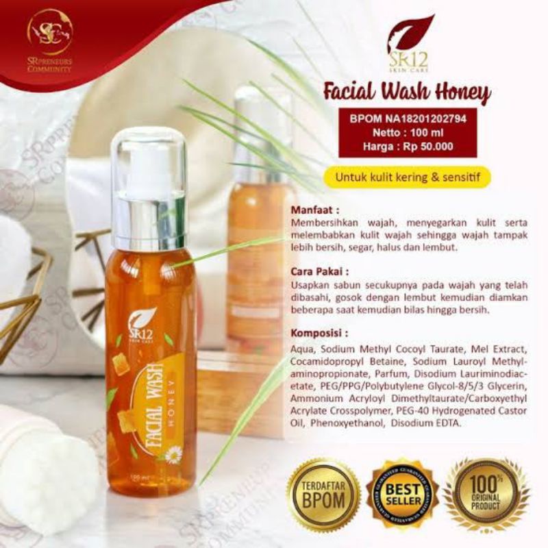facial wash madu sr12