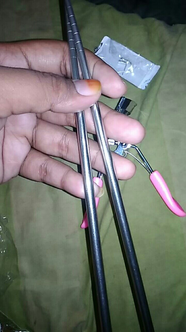 1 Pasang / Pak Sumpit Stainless Steel Anti Slip