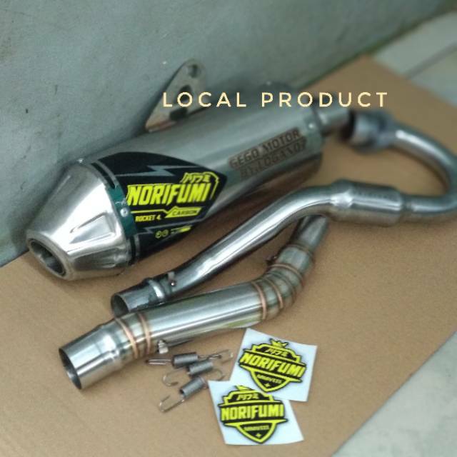 Knalpot KLX 250/ KNALPOT NORIFUMI ROKET 4 CARBON  FULL STAINLESS