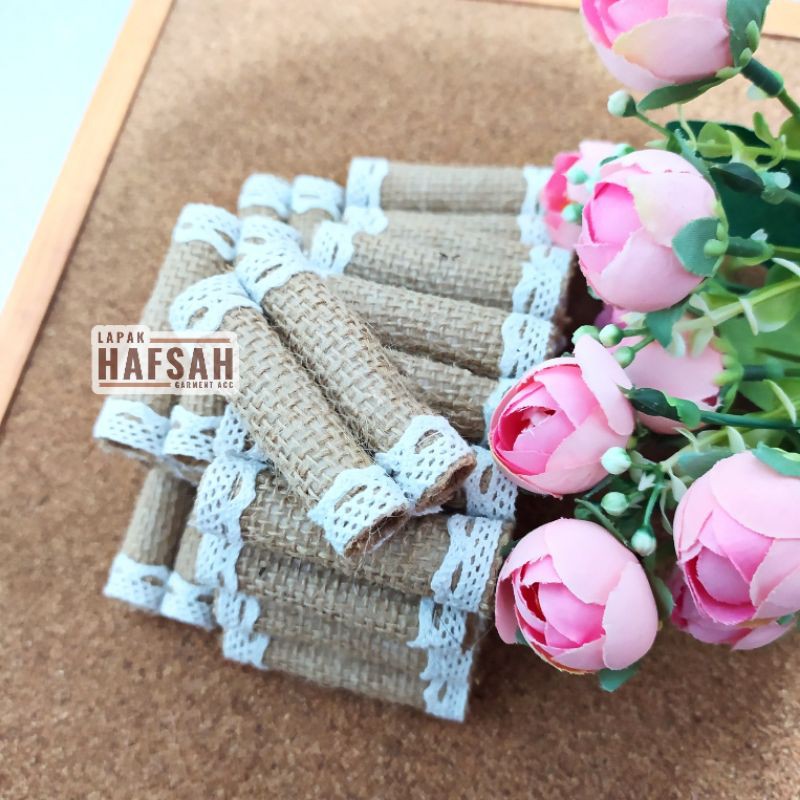 Bantalan Cincin Rustic - Ring Box Goni - Seserahan Rustic - Tempat Cincin Hantaran - Tatakan Rustic