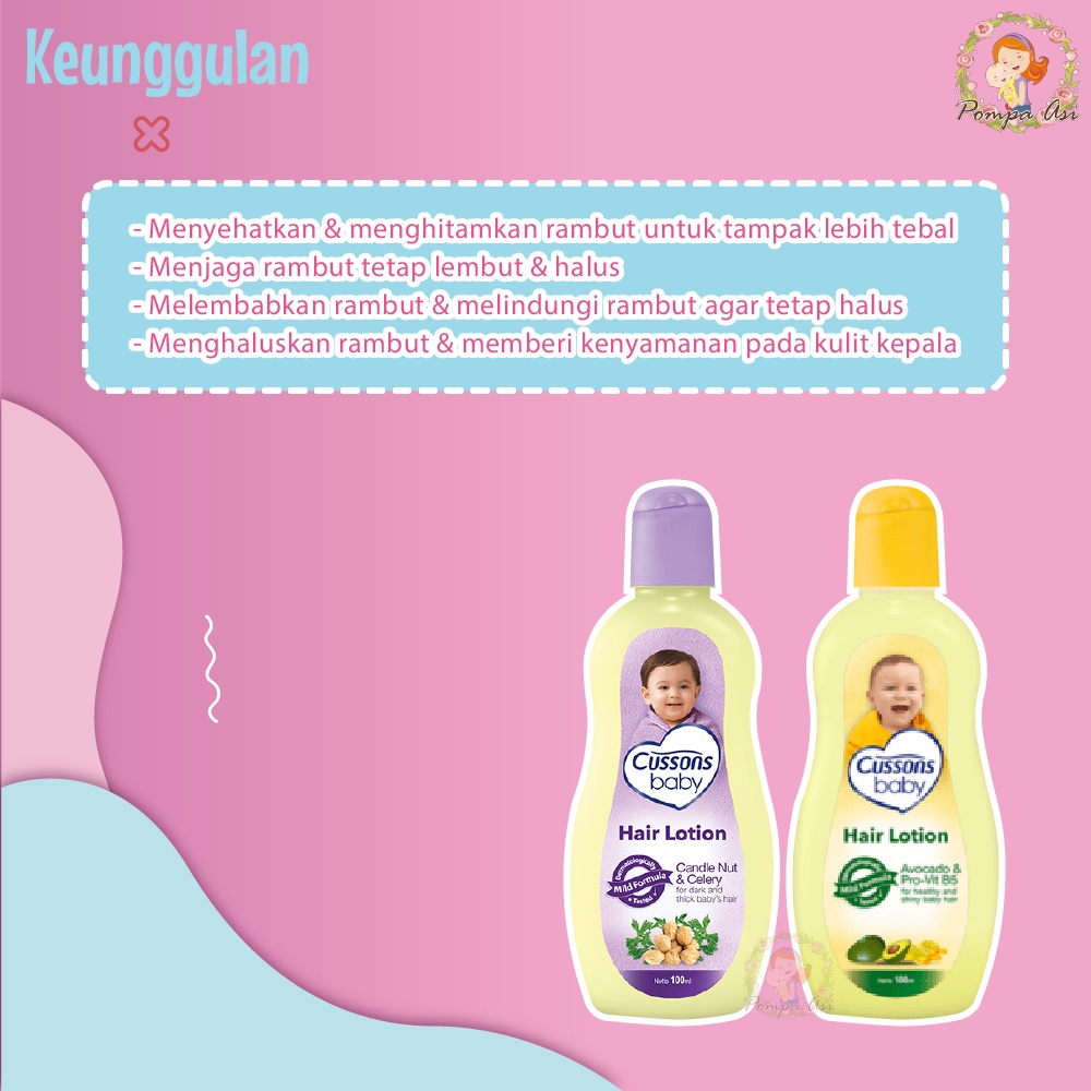 Cussons Baby Hair Lotion Perlengkapan Mandi Bayi New Born Baru Lahir Perawatan Rambut Bayi By Mallpompaasi