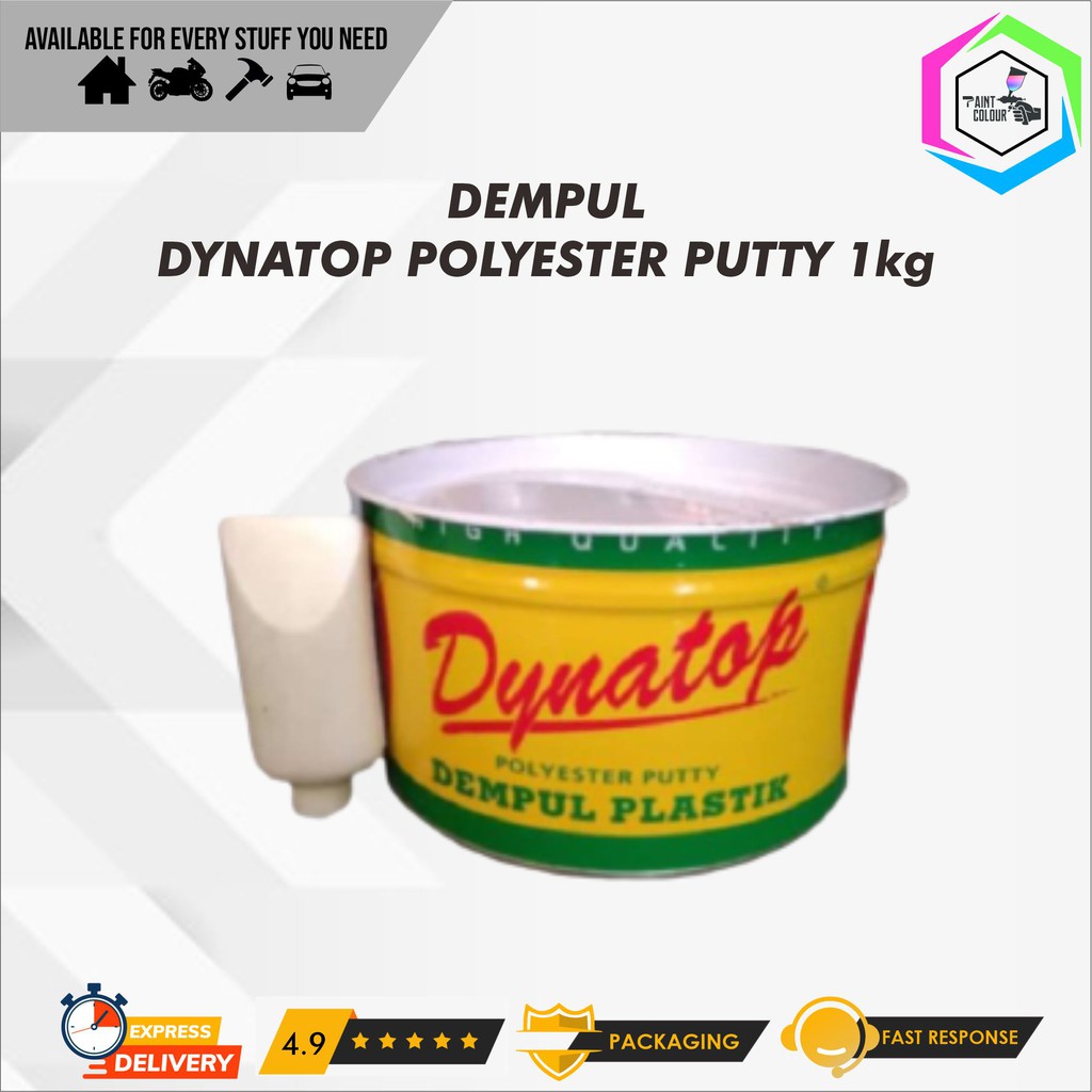 Dempul dynatop 1 kg Mobil/Motor/Besi/Kayu